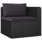 Preview: 10-tlg. Garten-Lounge-Set mit Kissen Poly Rattan Schwarz