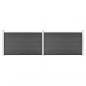 Preview: ARDEBO.de - Zaunelement Set WPC 353x105 cm Schwarz 