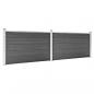 Preview: Zaunelement Set WPC 353x105 cm Schwarz 