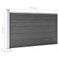Preview: Zaunelement Set WPC 353x105 cm Schwarz 