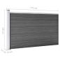 Preview: Zaunelement Set WPC 353x105 cm Schwarz 