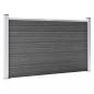 Preview: Zaunelement Set WPC 353x105 cm Schwarz 