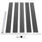 Preview: Zaunelement Set WPC 353x105 cm Schwarz 