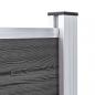 Preview: Zaunelement Set WPC 353x105 cm Schwarz 
