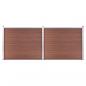 Preview: ARDEBO.de - Zaunelement Set WPC 353x146 cm Braun  