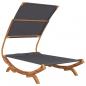 Preview: Sonnenliege mit Dach 165x203x138 cm Bugholz Massiv Anthrazit