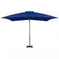 Preview: Ampelschirm mit Aluminium-Mast Azurblau 250x250 cm