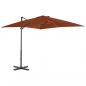 Preview: ARDEBO.de - Ampelschirm mit Aluminium-Mast Terrakotta-Rot 250x250 cm