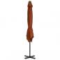 Preview: Ampelschirm mit Aluminium-Mast Terrakotta-Rot 250x250 cm