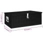 Preview: Aufbewahrungsbox Schwarz 90x47x33,5 cm Aluminium