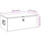 Preview: Aufbewahrungsbox Schwarz 90x47x33,5 cm Aluminium