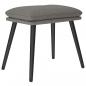 Preview: Relaxsessel mit Hocker Hellgrau Stoff