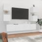 Preview: ARDEBO.de - 6-tlg. TV-Schrank-Set Weiß Holzwerkstoff