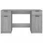 Preview: Schreibtisch mit Beistellschrank Grau Sonoma Holzwerkstoff