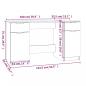 Preview: Schreibtisch mit Beistellschrank Grau Sonoma Holzwerkstoff