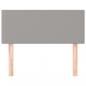 Preview: Kopfteil Hellgrau 100x5x78/88 cm Stoff
