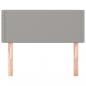 Preview: Kopfteil Hellgrau 80x5x78/88 cm Stoff