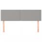 Preview: Kopfteile 2 Stk. Hellgrau 72x5x78/88 cm Stoff