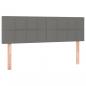 Preview: Kopfteile 2 Stk. Dunkelgrau 72x5x78/88 cm Stoff