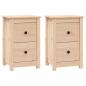 Preview: Nachttische 2 Stk. 40x35x61,5 cm Massivholz Kiefer