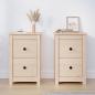 Preview: Nachttische 2 Stk. 40x35x61,5 cm Massivholz Kiefer
