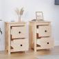 Preview: Nachttische 2 Stk. 40x35x61,5 cm Massivholz Kiefer