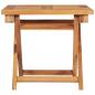 Preview: Sonnenliege mit Tisch und Auflage Massivholz Teak