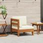 Preview: ARDEBO.de - Ecksofa mit Cremeweißen Kissen Massivholz Akazie