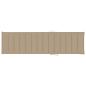 Preview: Sonnenliege mit Auflage Beige Massivholz Teak