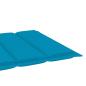 Preview: Sonnenliege mit Auflage Blau Massivholz Teak
