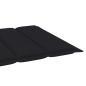 Preview: Sonnenliege mit Auflage Schwarz Massivholz Teak