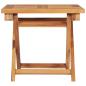 Preview: Sonnenliege mit Tisch und Auflage Massivholz Teak