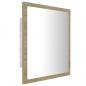 Preview: LED-Badspiegel Sonoma-Eiche 40x8,5x37 cm Acryl