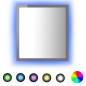 Preview: ARDEBO.de - LED-Badspiegel Hochglanz-Grau 40x8,5x37 cm Acryl