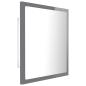 Preview: LED-Badspiegel Hochglanz-Grau 40x8,5x37 cm Acryl
