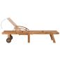 Preview: Sonnenliege mit Auflage Anthrazit Massivholz Teak