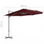Preview: Ampelschirm mit Stahlmast Bordeauxrot 300 cm