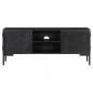 Preview: TV-Schrank Schwarz 115x30x46 cm Massivholz Mango