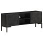 Preview: TV-Schrank Schwarz 115x30x46 cm Massivholz Mango