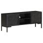 Preview: TV-Schrank Schwarz 115x30x46 cm Massivholz Mango