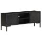 Preview: TV-Schrank Schwarz 115x30x46 cm Massivholz Mango