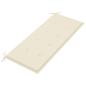 Preview: Stapelbare Gartenbank mit Auflage 128,5 cm Massivholz Teak