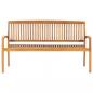 Preview: Stapelbare Gartenbank mit Auflage 159 cm Massivholz Teak