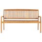 Preview: Stapelbare Gartenbank mit Auflage 159 cm Massivholz Teak