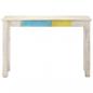 Preview: Konsolentisch Weiß 115x35x77 cm Raues Mangoholz