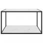 Preview: Couchtisch Schwarz mit Weißem Glas Marmor-Optik 90x90x50 cm