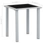Preview: Sonnenliegen 2 Stk. mit Tisch Aluminium Cremeweiß