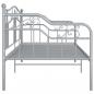 Preview: Schlafsofa Bettgestell Grau Metall 90x200 cm