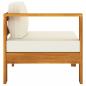 Preview: 3-Sitzer-Gartensofa mit Cremeweißen Auflagen Massivholz Akazie