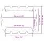 Preview: Ersatzdach für Hollywoodschaukel Grün 188/168x145/110 cm